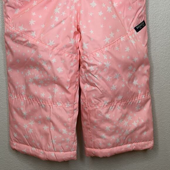 Osh Kosh Ski Overalls Toddler Girls Size 2T Pink Stars Puffer Adjustable Straps - Picture 4 of 7